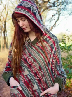 The TwoSisters Plus Size-Fleece Poncho
