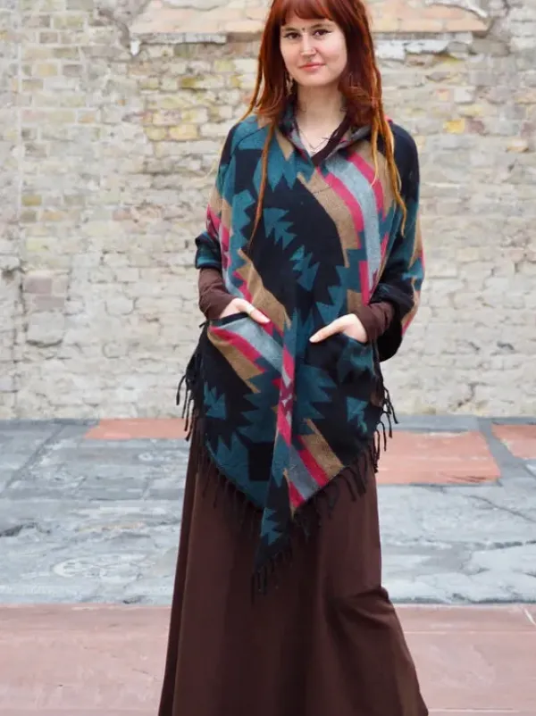 The TwoSisters Plus Size-Fleece Poncho
