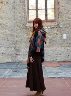 The TwoSisters Plus Size-Fleece Poncho