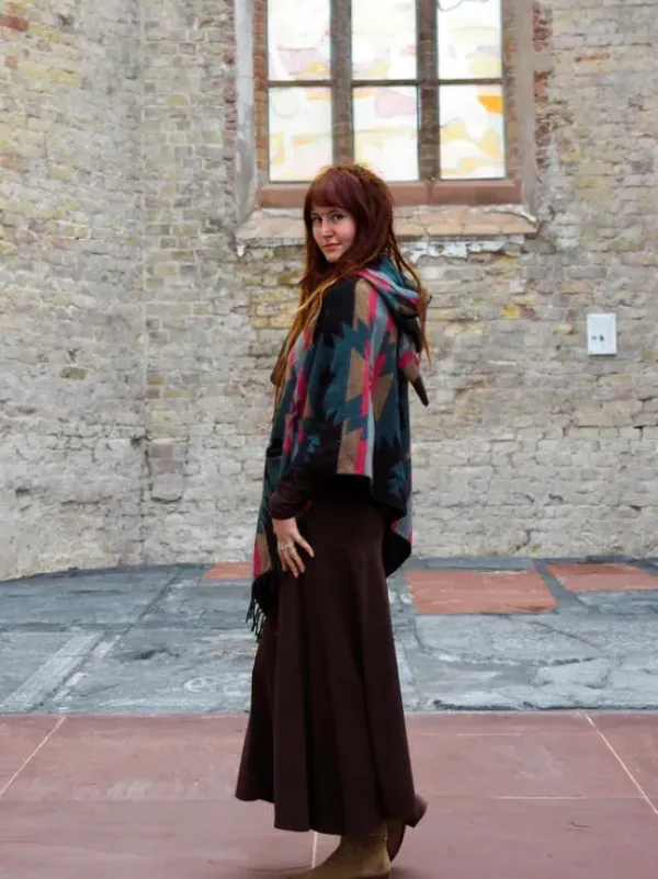 The TwoSisters Plus Size-Fleece Poncho