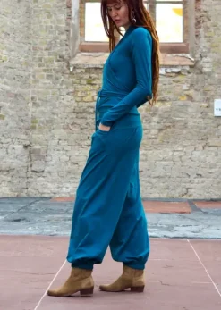 The TwoSisters Broeken|Broeken En Legging-Flow Pant Petrol
