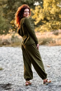 The TwoSisters Tops|Lange Mouw-Flow Sweater Groen