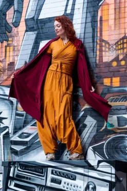 The TwoSisters Tops|Plus Size-Fly vest Marroon rood