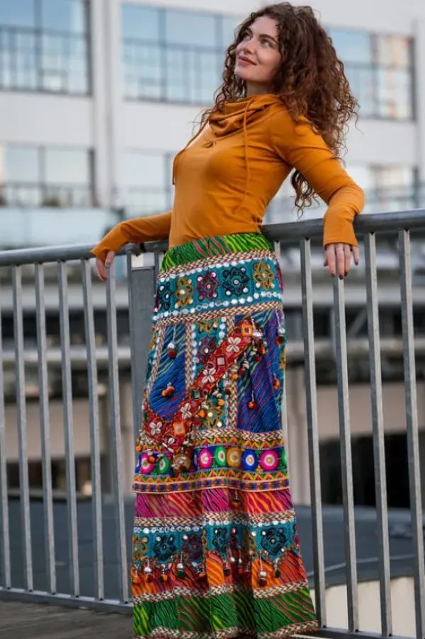 The TwoSisters Tops|Plus Size-Fortuna Tuniek Oranje