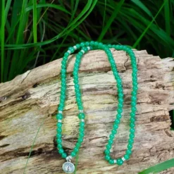 The TwoSisters Kettingen|Buddhist Malas-Green Onyx mala