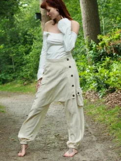 The TwoSisters Broeken|Broeken En Legging-Harem broek gebroken wit