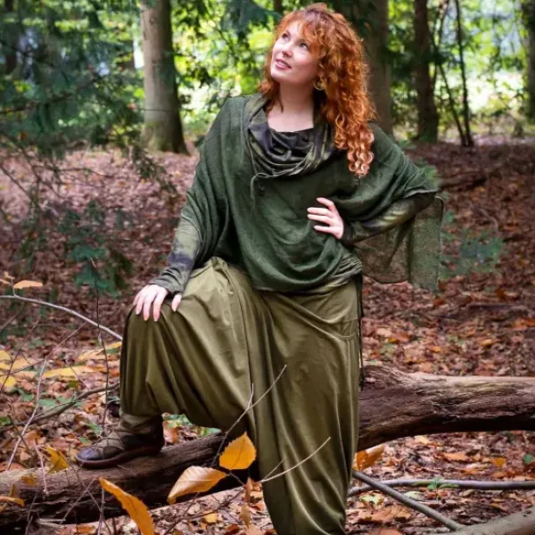 The TwoSisters Broeken|Broeken En Legging-Harmonia Harem Pant Groen