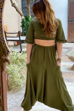 The TwoSisters Broeken|Broeken En Legging-Harmonia Harem Pant Groen