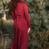 The TwoSisters Broeken|Broeken En Legging-Harmonia Harem Pant Marroon Rood