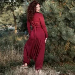 The TwoSisters Broeken|Broeken En Legging-Harmonia Harem Pant Marroon Rood
