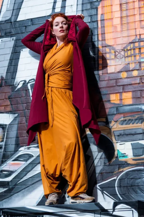 The TwoSisters Broeken|Broeken En Legging-Harmonia Harem Pant Oker/Oranje