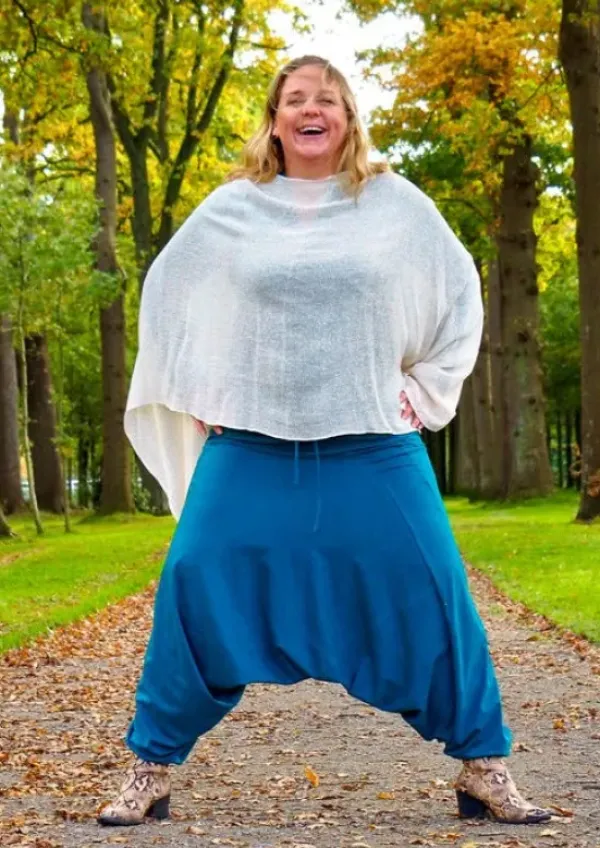 The TwoSisters Broeken|Broeken En Legging-Harmonia Harem Pant Petrol