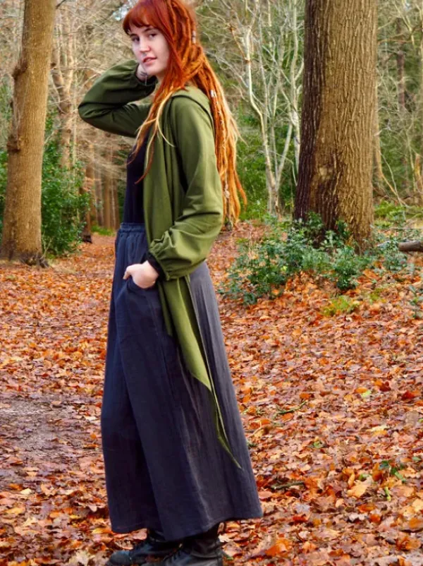 The TwoSisters Tops|Plus Size-Hooded Vest Sweater Groen