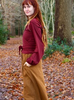 The TwoSisters Tops|Plus Size-Hooded Vest Sweater Marroon Rood