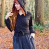 The TwoSisters Tops|Plus Size-Hooded Vest Sweater Zwart