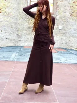 The TwoSisters Tops|Plus Size-Iris Top donkerbruin
