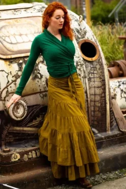 The TwoSisters Tops|Lange Mouw-Iris top Fern Green