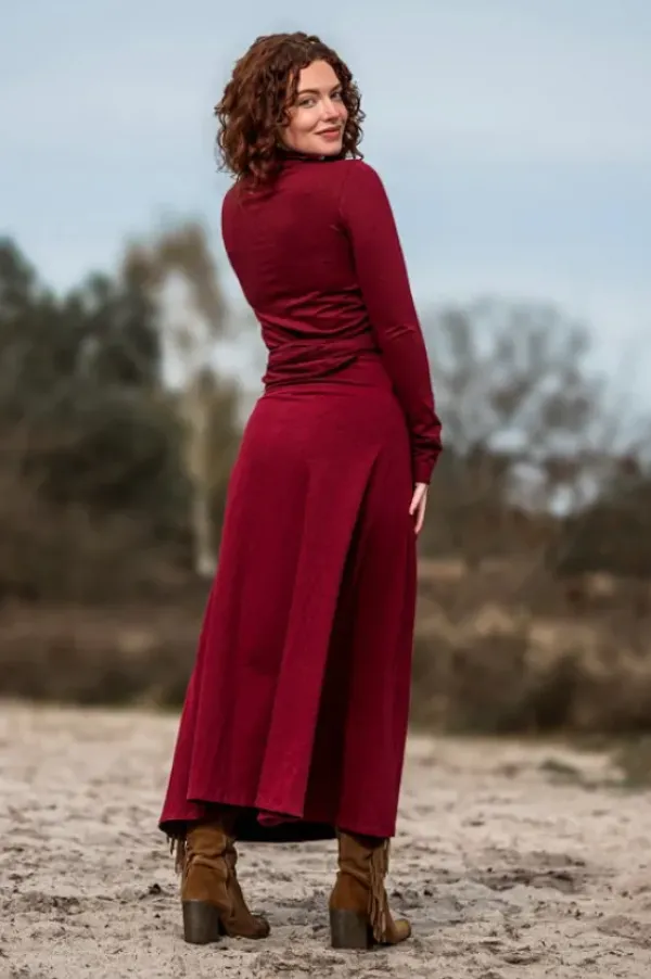 The TwoSisters Tops|Plus Size-Iris Top Marroon Rood
