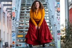 The TwoSisters Tops|Plus Size-Iris Top Oranje/ Oker
