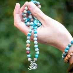 The TwoSisters Kettingen|Buddhist Malas-Jasper Buddha Lotus mala