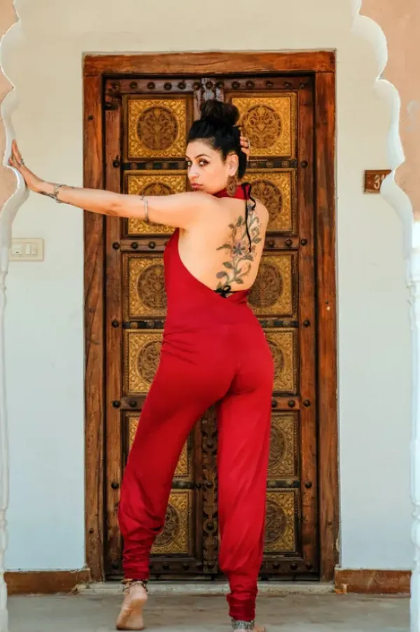 The TwoSisters Broeken|Broeken En Legging-Jumpsuit Om MY Rood