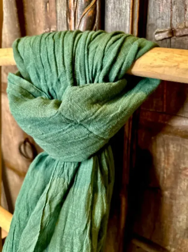 The TwoSisters Sjaals|Nomad Chic Collectie-Katoenen Sjaal Groen