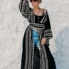 The TwoSisters Kaftan-Kimono Jurk Zahara Zwart