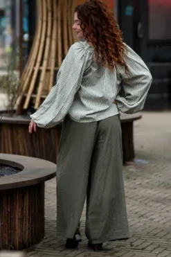 The TwoSisters Tops|Lange Mouw-Kira Blouse Khadi Katoen