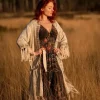 The TwoSisters Plus Size-Layla Kimono Gebroken wit