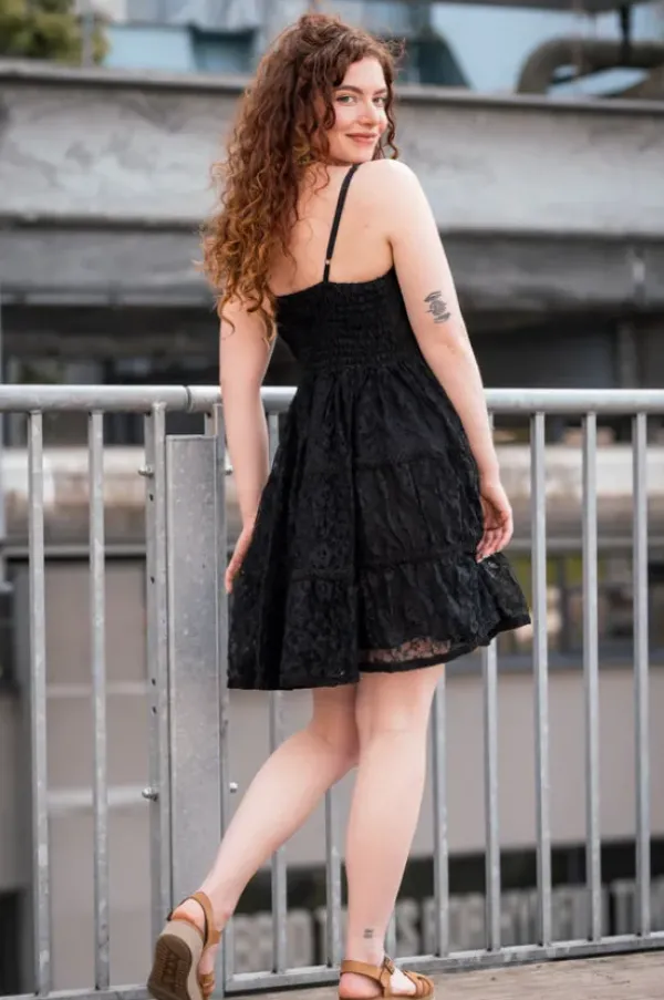 The TwoSisters Gypsy|Zomer-Litha Dress kort zwart