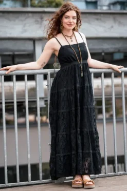The TwoSisters Gypsy|Zomer-Litha Dress Lang Zwart