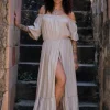 The TwoSisters Zwangerschapsjurk|Bohemian Trouwjurken-Luna Dress Beige