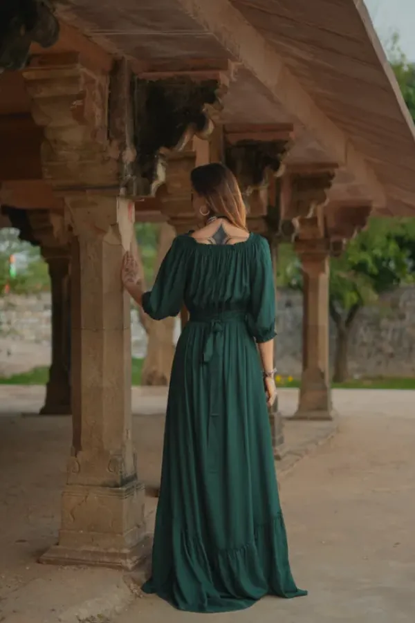 The TwoSisters Zwangerschapsjurk|Bohemian Trouwjurken-Luna Dress Groen