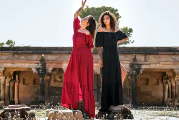 The TwoSisters Zwangerschapsjurk|Bohemian Trouwjurken-Luna Dress Rood