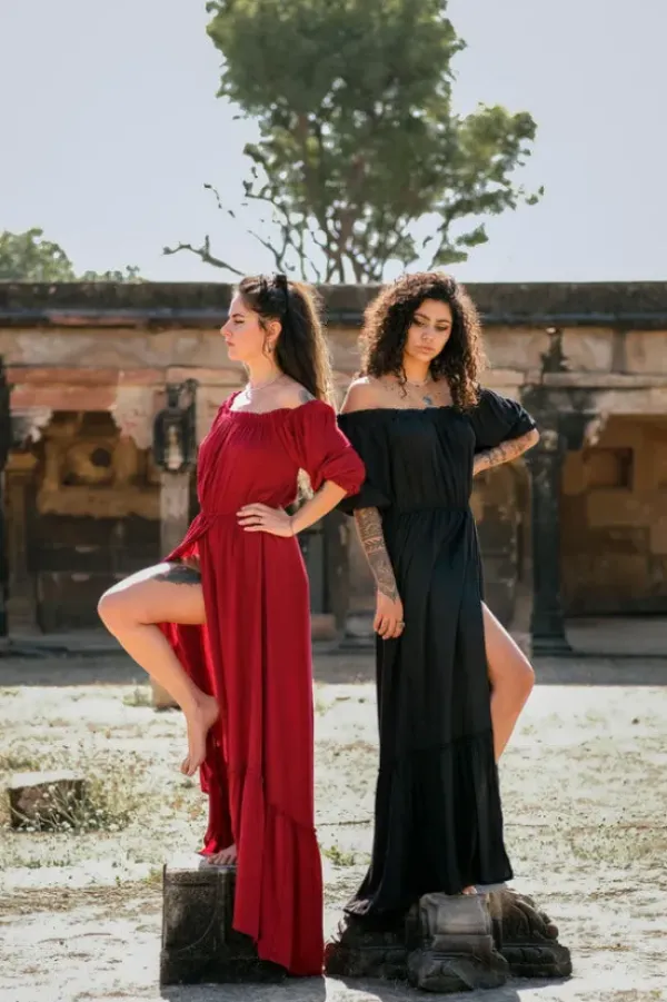 The TwoSisters Zwangerschapsjurk|Gypsy-Luna Dress Zwart