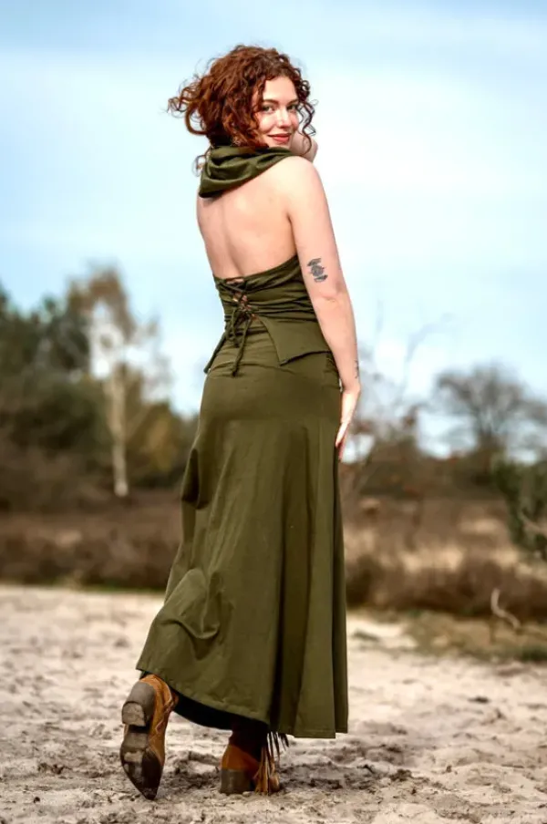 The TwoSisters Tops|Zomer-Luna Top Hoodie Groen