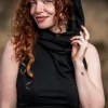 The TwoSisters Tops|Zomer-Luna Top Hoodie Zwart