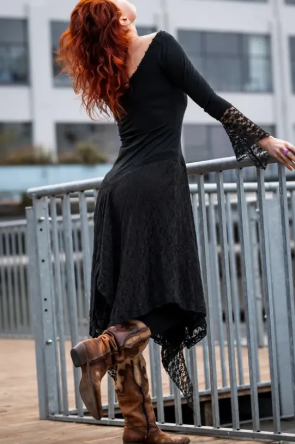 The TwoSisters Bohemian Trouwjurken|Gypsy-Morgana Boho Jurk Zwart