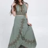 The TwoSisters Nomad Chic Collectie|Ibiza-Mystic Mesa Omslagrok Jadegroen