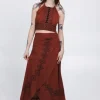 The TwoSisters Nomad Chic Collectie|Ibiza-Mystic Mesa Omslagrok Terracotta