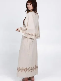 The TwoSisters Tops|Nomad Chic Collectie-Mystic Mesa wikkeltop Off White