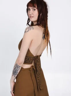The TwoSisters Tops|Bratops-Mystic Mesa Zomertop Bruin