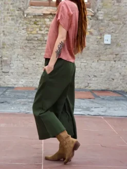 The TwoSisters Broeken|Broeken En Legging-Nova Broek Donkergroen