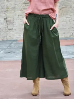 The TwoSisters Broeken|Broeken En Legging-Nova Broek Donkergroen
