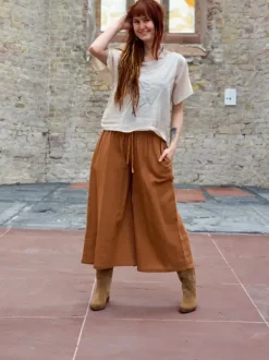 The TwoSisters Nomad Chic Collectie|Broeken-Nova Broek Licht Terracotta