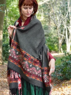 The TwoSisters Omslagdoeken|Omslagdoeken-Omslagdoek Fleece Bruin
