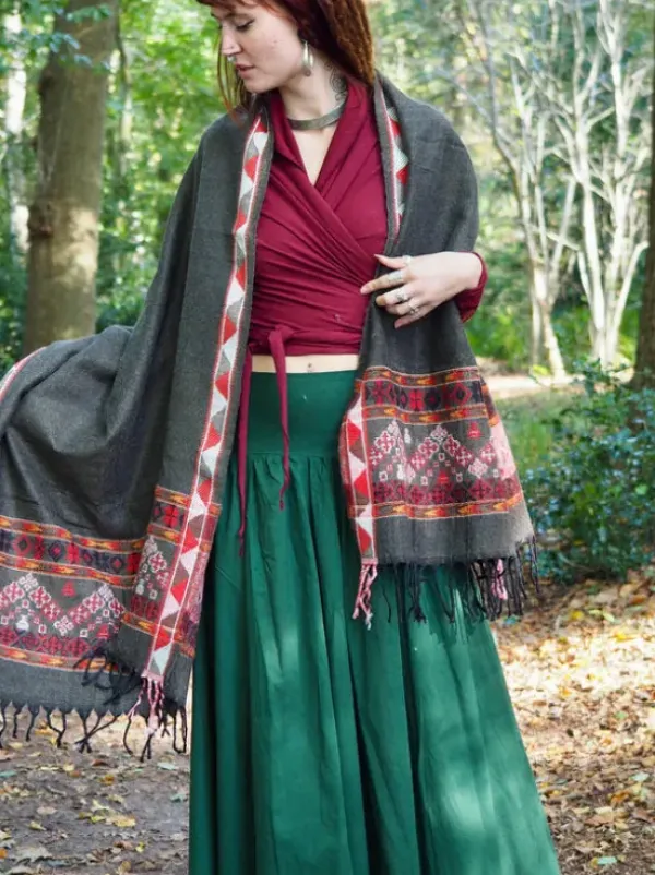 The TwoSisters Omslagdoeken|Omslagdoeken-Omslagdoek Fleece Bruin