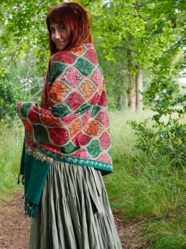 The TwoSisters Omslagdoeken|Omslagdoeken-Omslagdoek India Groen
