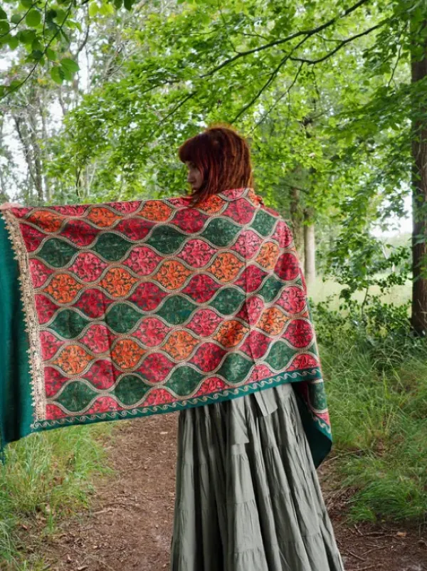 The TwoSisters Omslagdoeken|Omslagdoeken-Omslagdoek India Groen