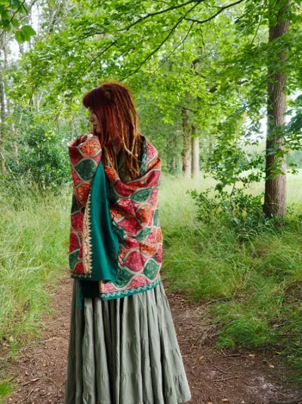 The TwoSisters Omslagdoeken|Omslagdoeken-Omslagdoek India Groen